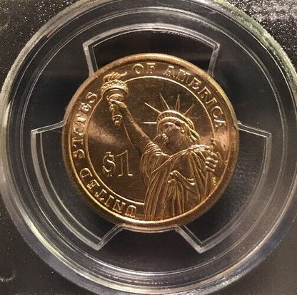 2007 D John Adams Presidential Dollar $1 PCGS MS63 First Day of Issue Position B