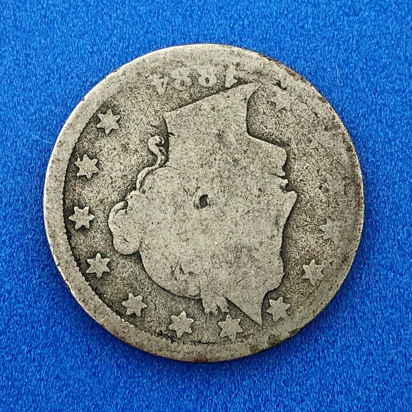1884 P Liberty Head Nickel Five Cents 5c Better Key Rare Philadelphia Mint Coin