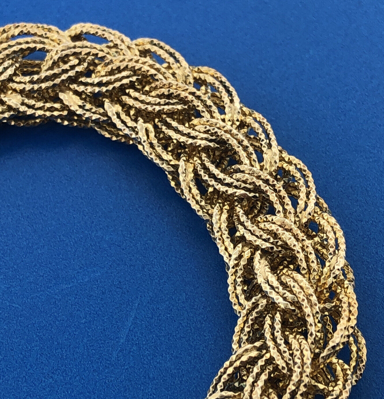 Designer OT Turkey 925 Sterling Silver Vermeil Amethyst Triple Link Bracelet