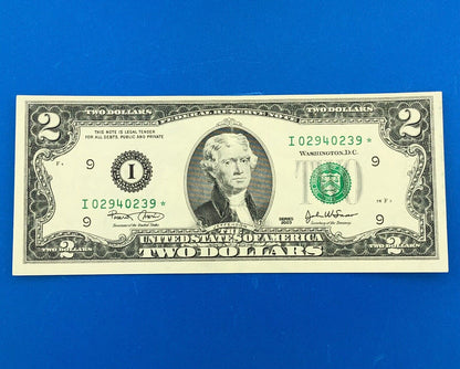 2003 Series $2 Federal Reserve Minneapolis Star Note Fort Worth FR 1937I*