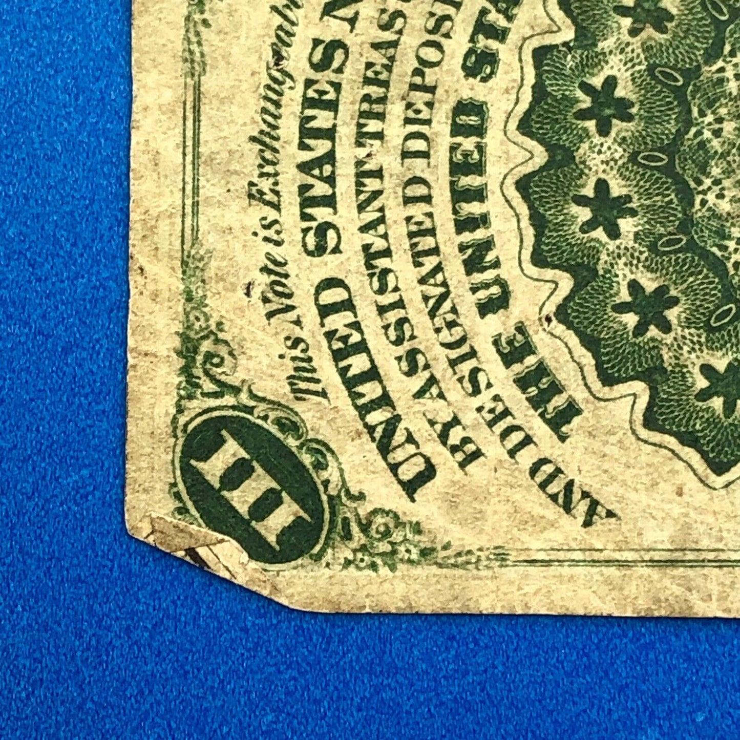 1864 3rd Issue 3 Cents Postage Fractional Currency Civil War Note Fr. 1227
