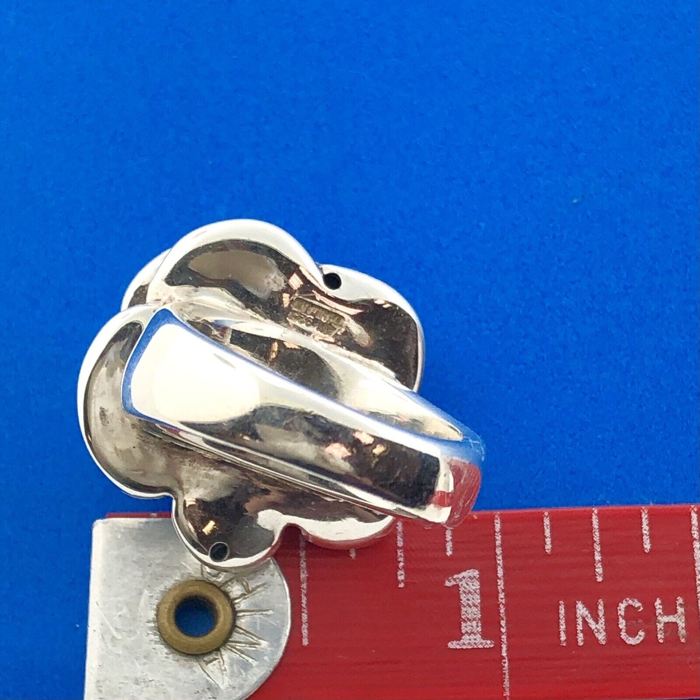 Designer ATI 925 Sterling Silver Rose Flower Floral Statement Fashion Ring