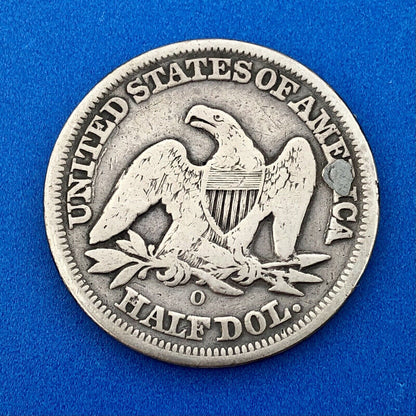 1854 O Seated Silver Half Dollar Type 3 Two Year Type Key New Orleans Mint Coin