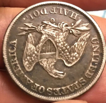 1858 O Silver Seated Liberty Half Dollar 50c Strong XF 90% Silver Scarce Coin