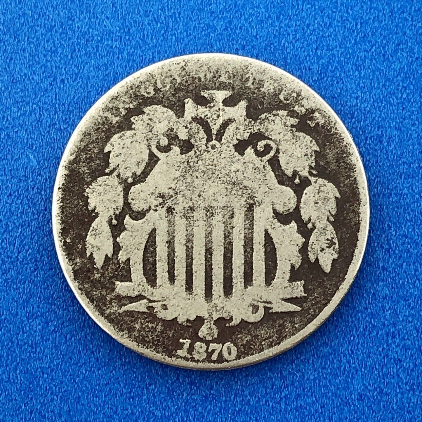 1870 P Shield Nickel 5c Better Key Rare Philadelphia Mint Coin No Rays