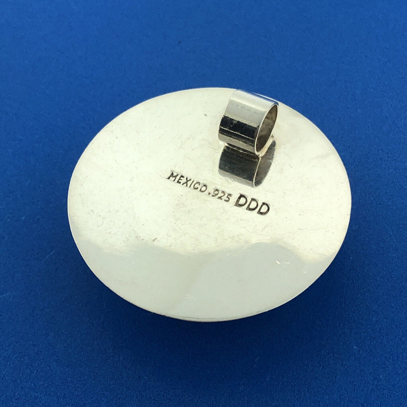 Dominique Dinouart DDD Mexico 925 Sterling Silver Abalone Onyx Inlay Pendant