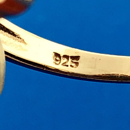 Strawberry Toned 925 Sterling Silver Oval Blue Cubic Zirconia White CZ Halo Ring