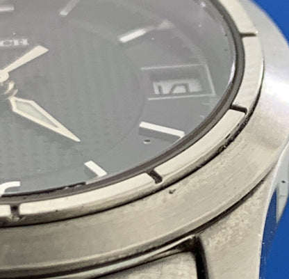 Coach Stainless Steel Black Face Date Window Working Watch