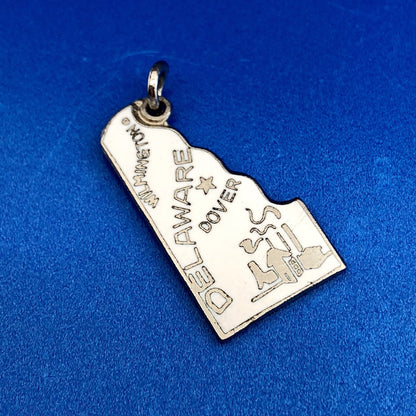 Sterling Silver State Charm - Delaware