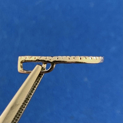 Designer 925 Sterling Silver Round White Topaz Tear Drop Slide Pendant