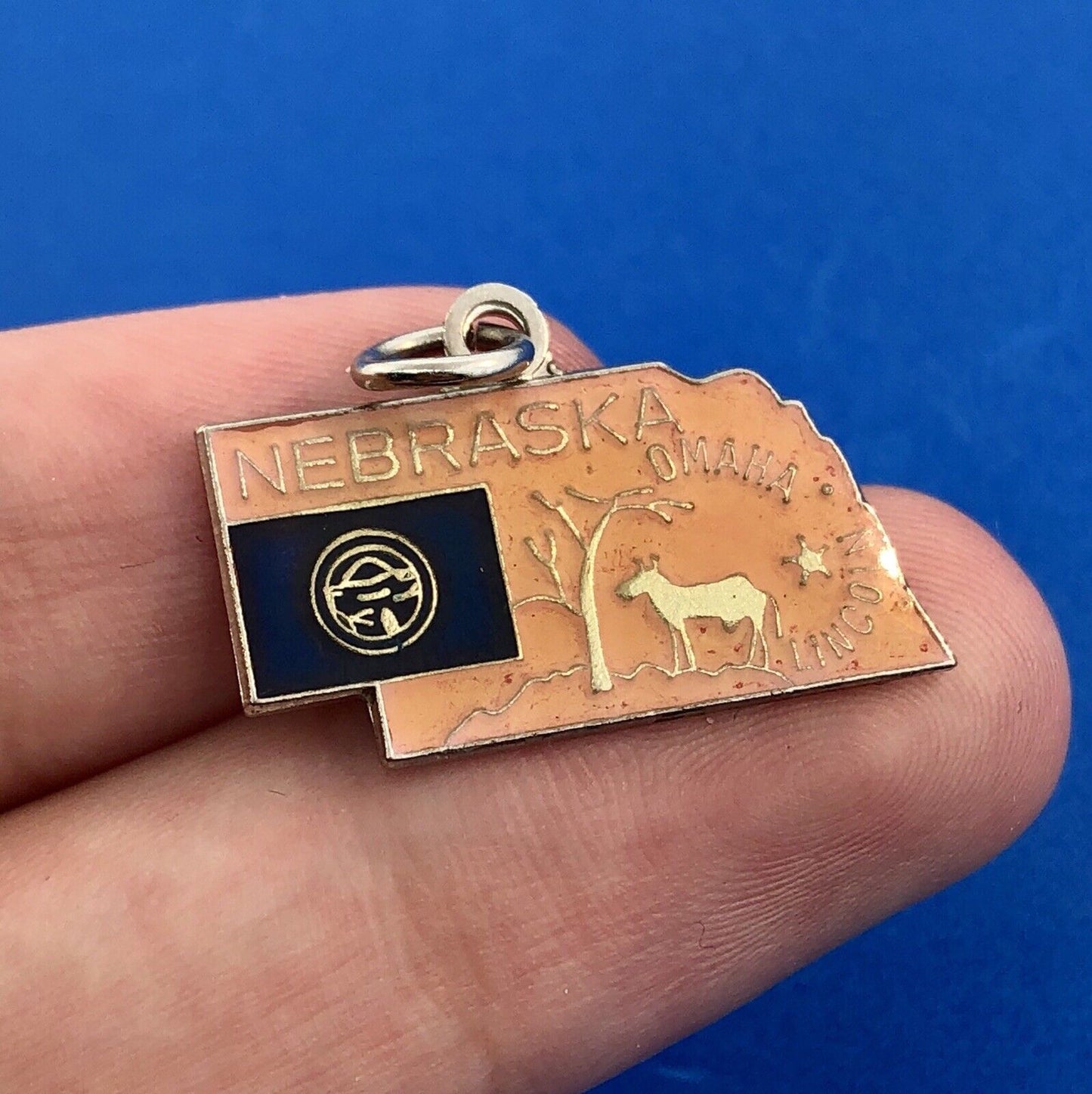 Sterling Silver State Charm - Nebraska