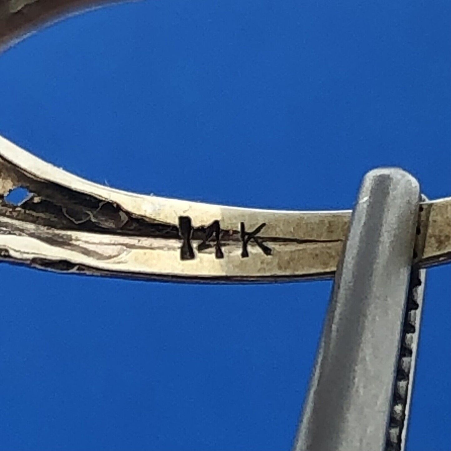 Gorgeous 14k White Gold Radiant Cut Ruby Openwork Filigree Dome Ring Size 7