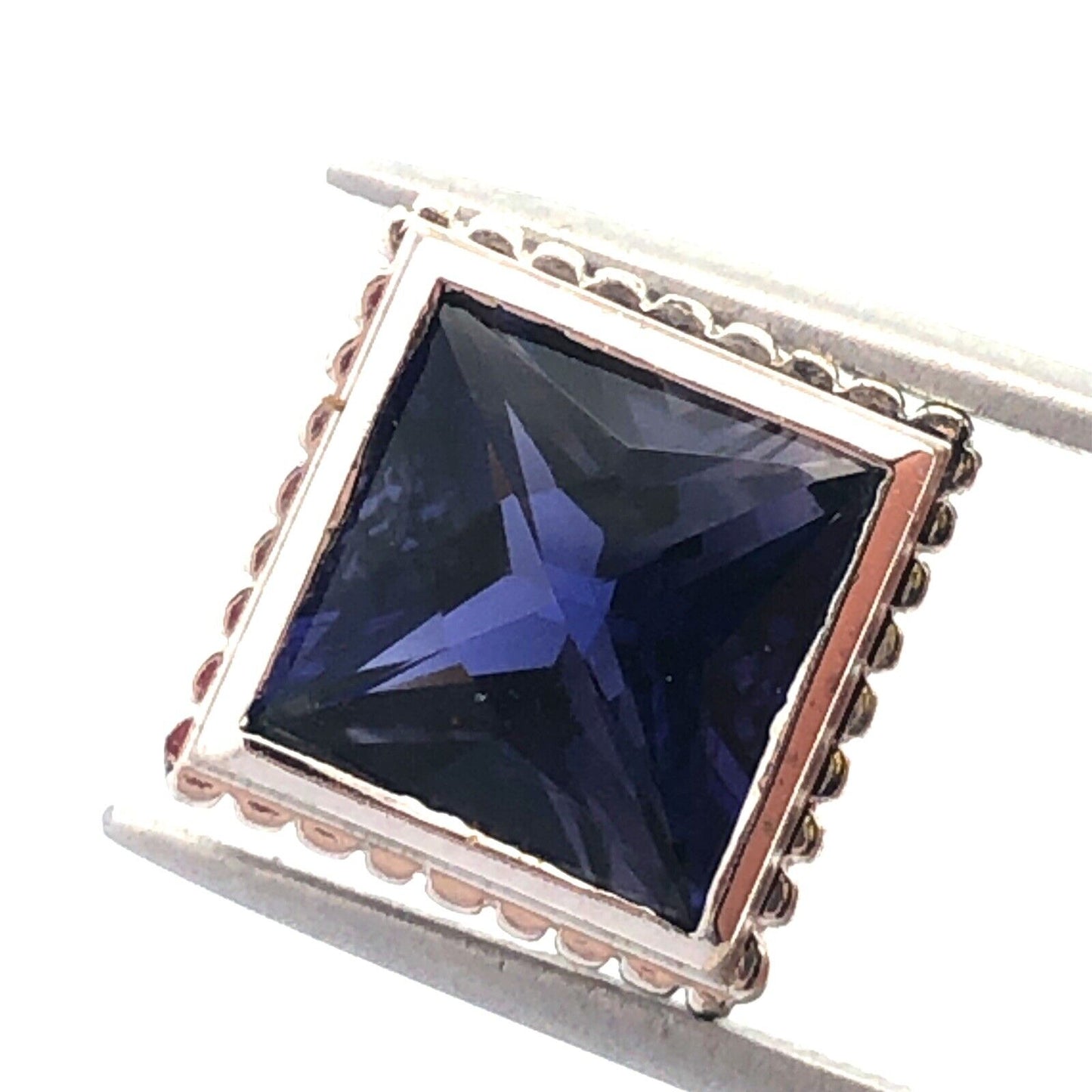 Goldman Kolber GK 14K White Gold 925 Silver 2 Insert Spinel Interchangeable Ring