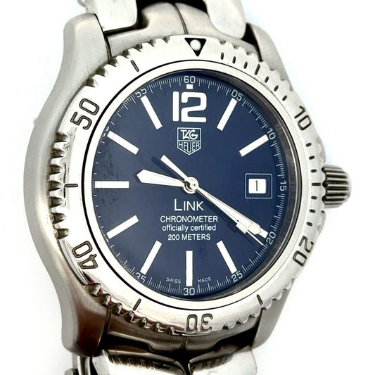 Tag Heuer LINK Chronometer WT5112 Stainless Steel Blue Dial Watch