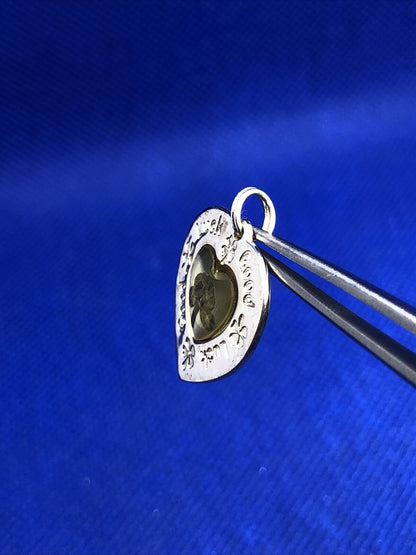 Designer LKY 925 Sterling Silver Lucky Good Luck Four Leaf Clover Heart Pendant