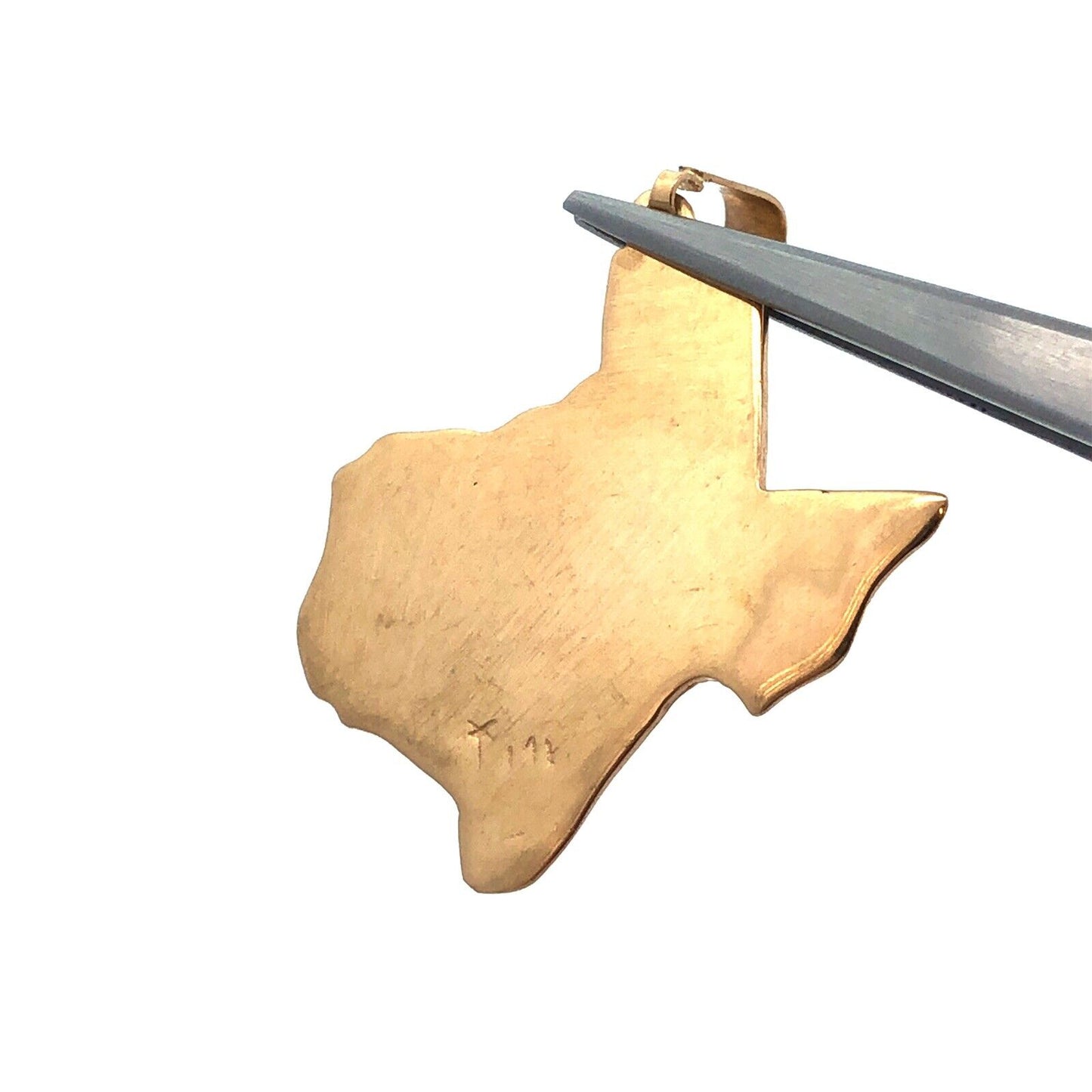 Designer 14K Yellow Gold Texas State USA Map Pendant