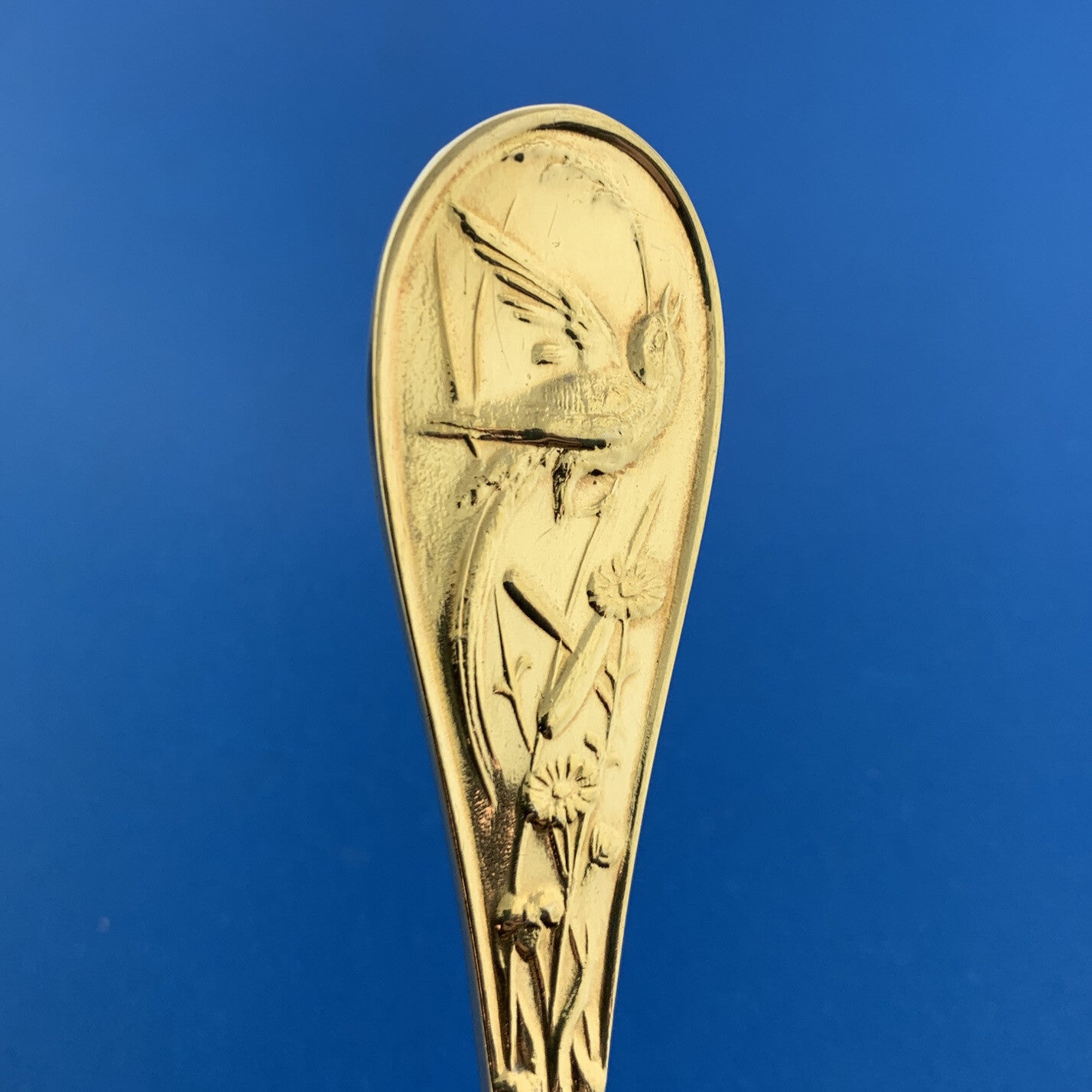 Tiffany & Co Vermeil Gold Washed Sterling Silver 925 Audubon Oval Soup Spoons