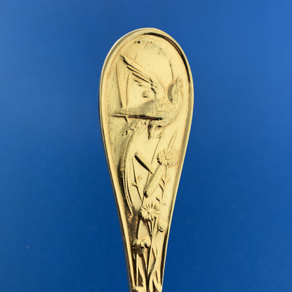 Tiffany & Co Vermeil Gold Washed Sterling Silver 925 Audubon Oval Soup Spoons