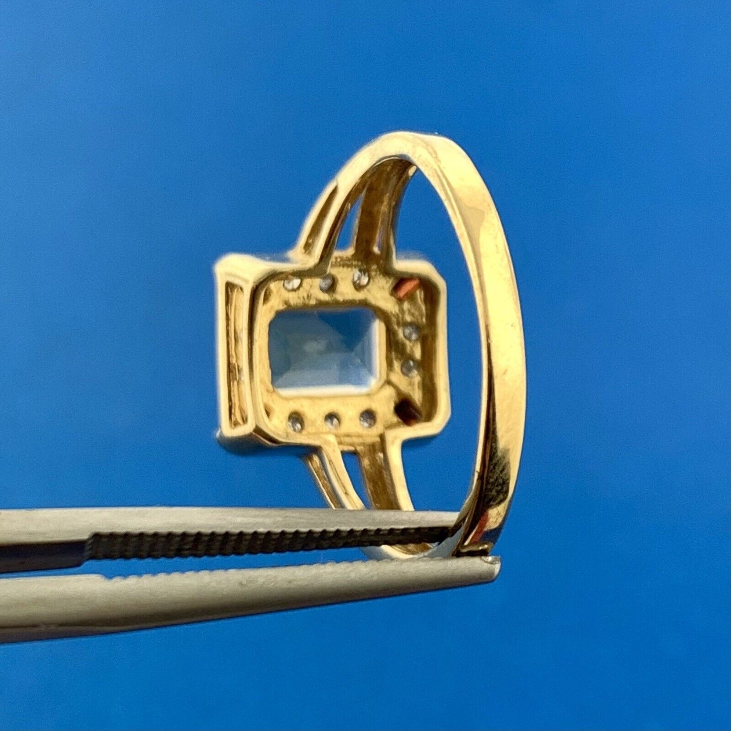 Designer 10K Yellow Gold Citrine Garnet Diamond November Anniversary Ring