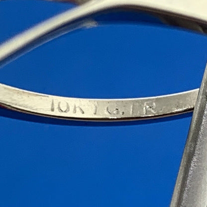 Dramatic Designer 10K White Gold Peridot Solitaire Statement Modernist Ring