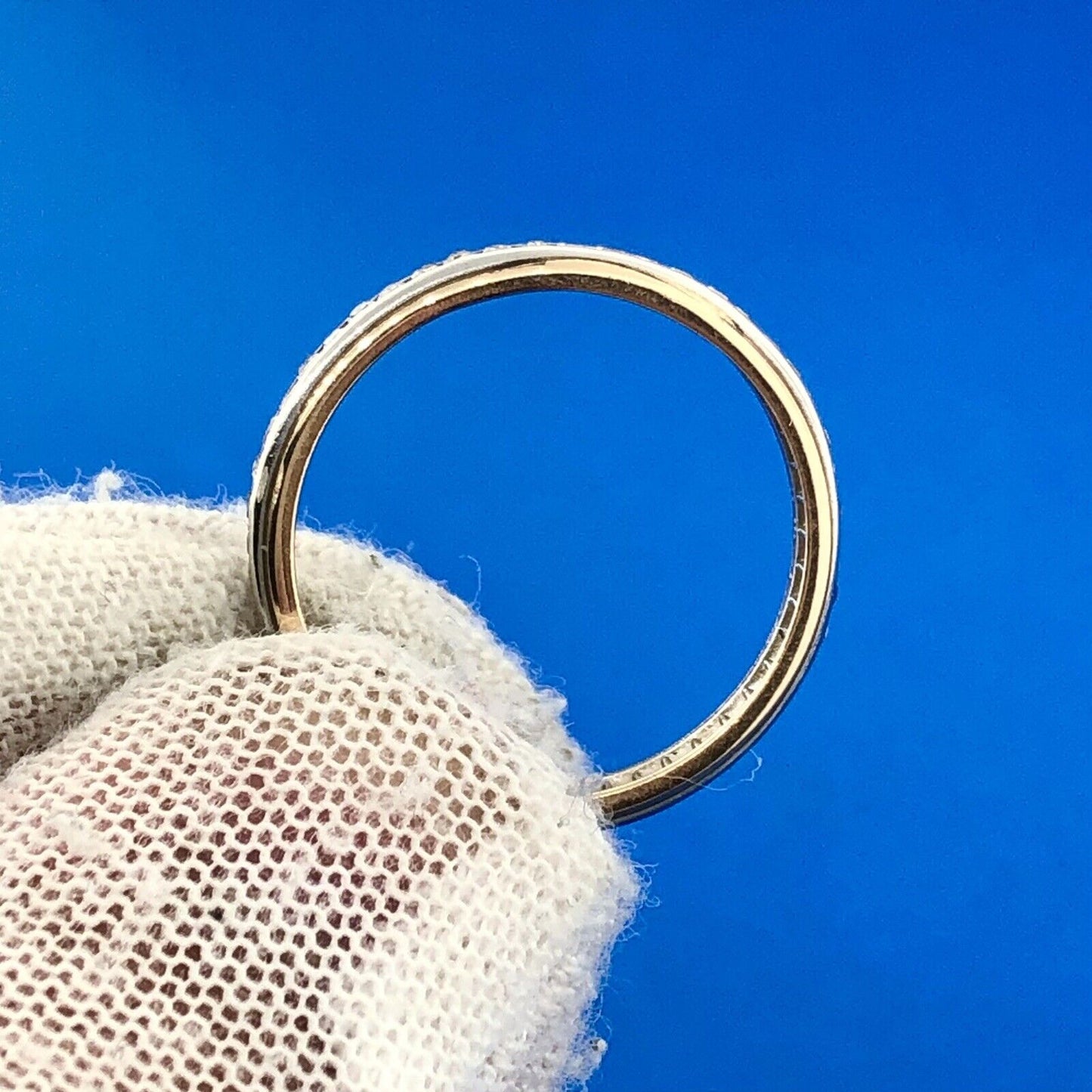 Gorgeous 14k Yellow Gold Round Cut Diamond Eternity Anniversary Band  Ring