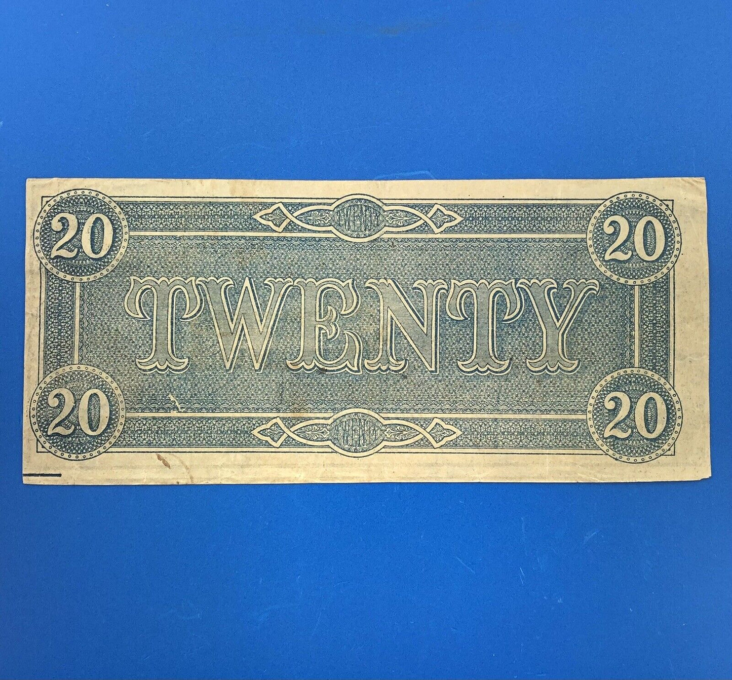 1864 $20 Twenty Dollars Confederate States of America CSA Last Issue T-67 Curren