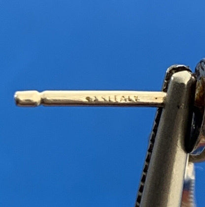 Italy Purple Amethyst 925 Sterling Silver Box Chain Dangle Stud Earrings