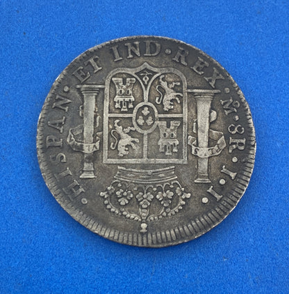 1814 Mo Mexico City 8 Reales I.I. Better Key Date .903 Silver Mexico Coin
