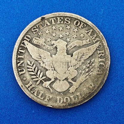 1911 S Barber Silver Half Dollar Better Rare Key San Francisco Mint Coin