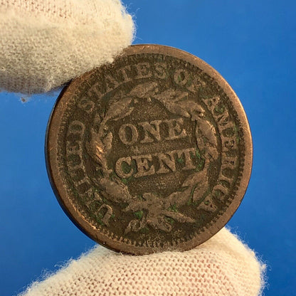 1848 P Liberty Head Braided Hair Large Copper Cent Better Philadelphia Mint Coin