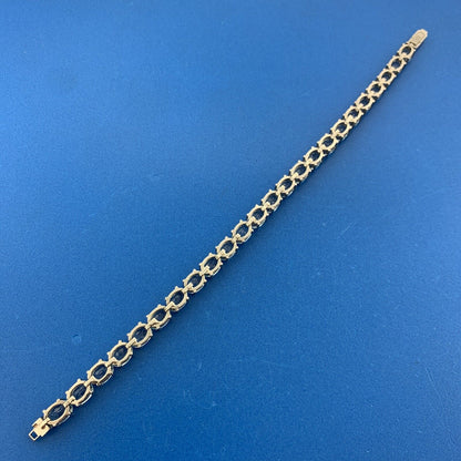 Designer FAS 925 Sterling Silver Oval Swiss Blue Topaz Tennis Bracelet