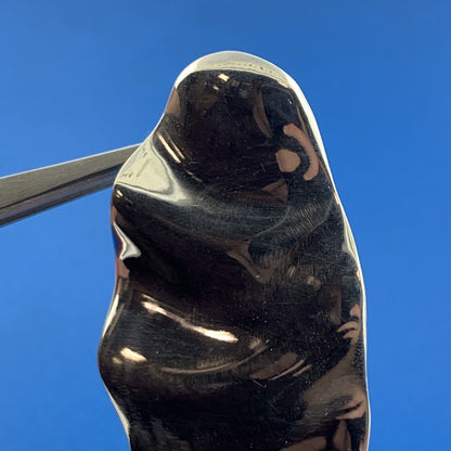 Designer Stunning Sterling Silver 925 Abstract Oval Crunched Wavy Pendant