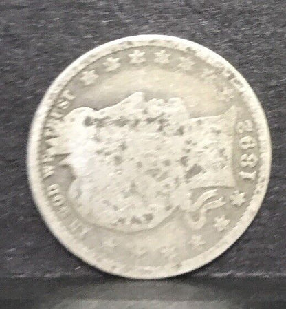 1892 P Silver Barber Quarter Better Key Date Philadelphia Coin Rare Scarce