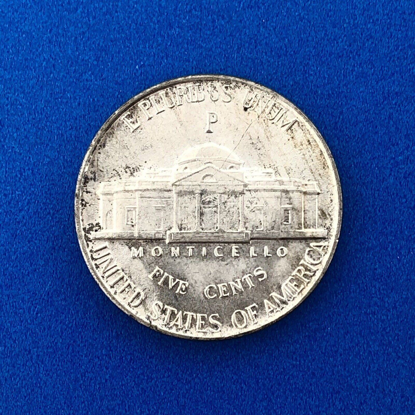1943 P Jefferson WarTime Nickel 5c BU Uncirculated Mint State 35% Silver US Coin