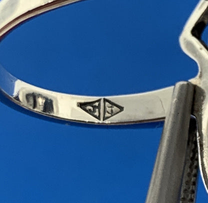 Estate Art Deco 925 Sterling Silver Marcasite Free Form Statement Cocktail Ring