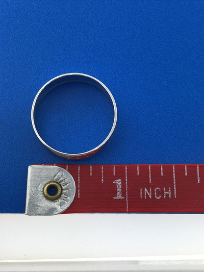 Designer Hallmarked 925 Sterling Silver Unisex Polished Wedding Band Ring Sz 11