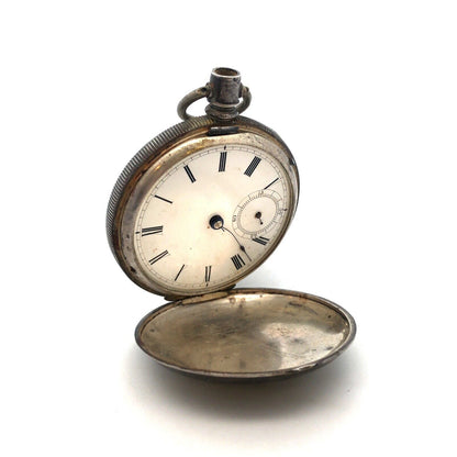 Antique Fahy's Coin Silver .900 Fine Monarch For Parts And Repair Pocket Watch