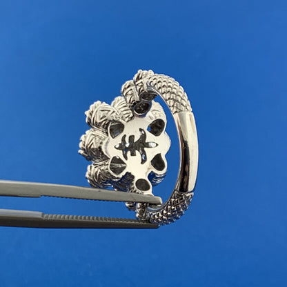 Judith Ripka Sterling Silver 925 CZ Diamonique Heirloom Statement Ring