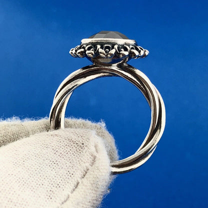 Authentic Pandora Sterling Silver Green Amethyst Inspired Blooms Ring 190620GAM