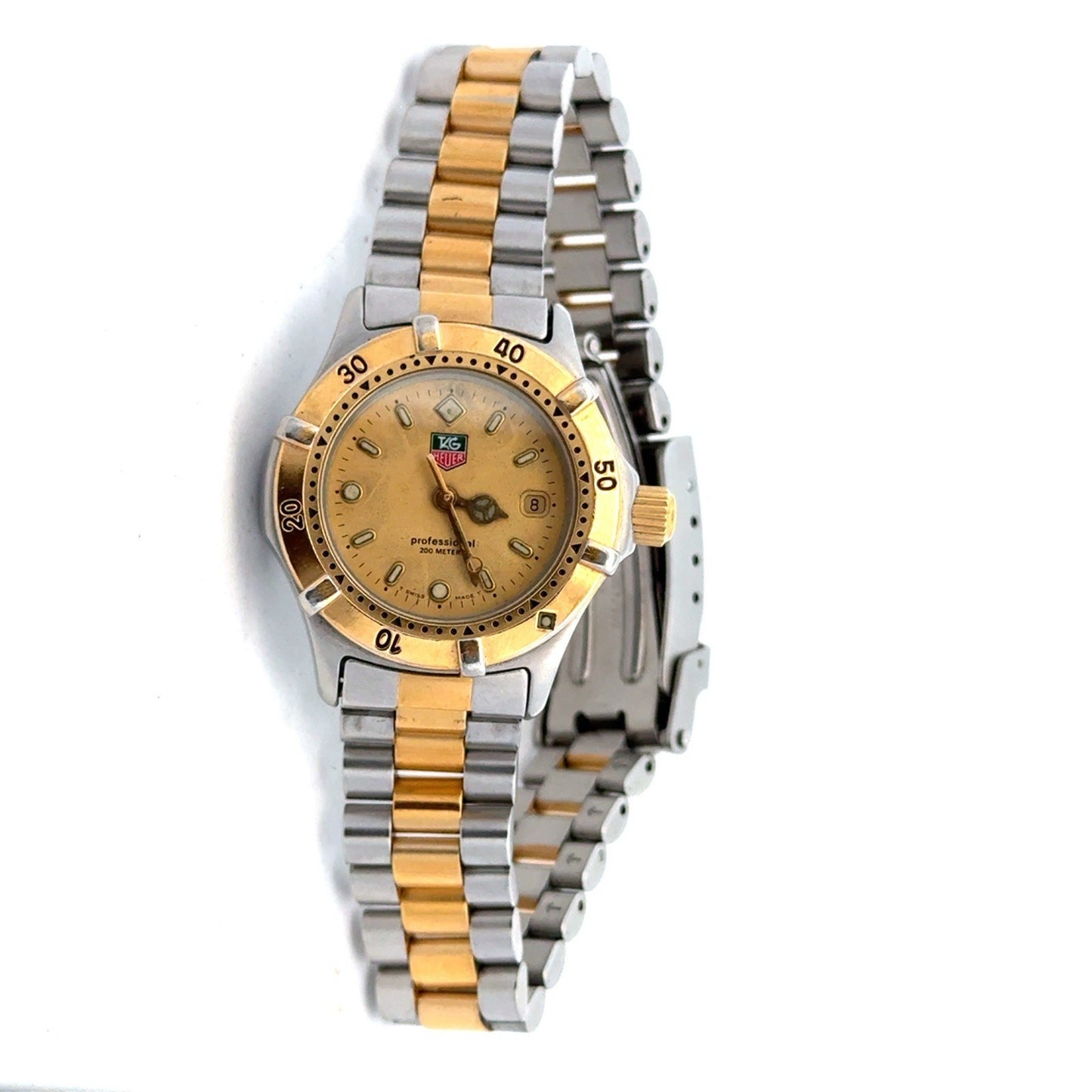 Tag Heuer Professional Two Tone 200 Meter WE1420-R Swiss Made Ladies Wristwatch
