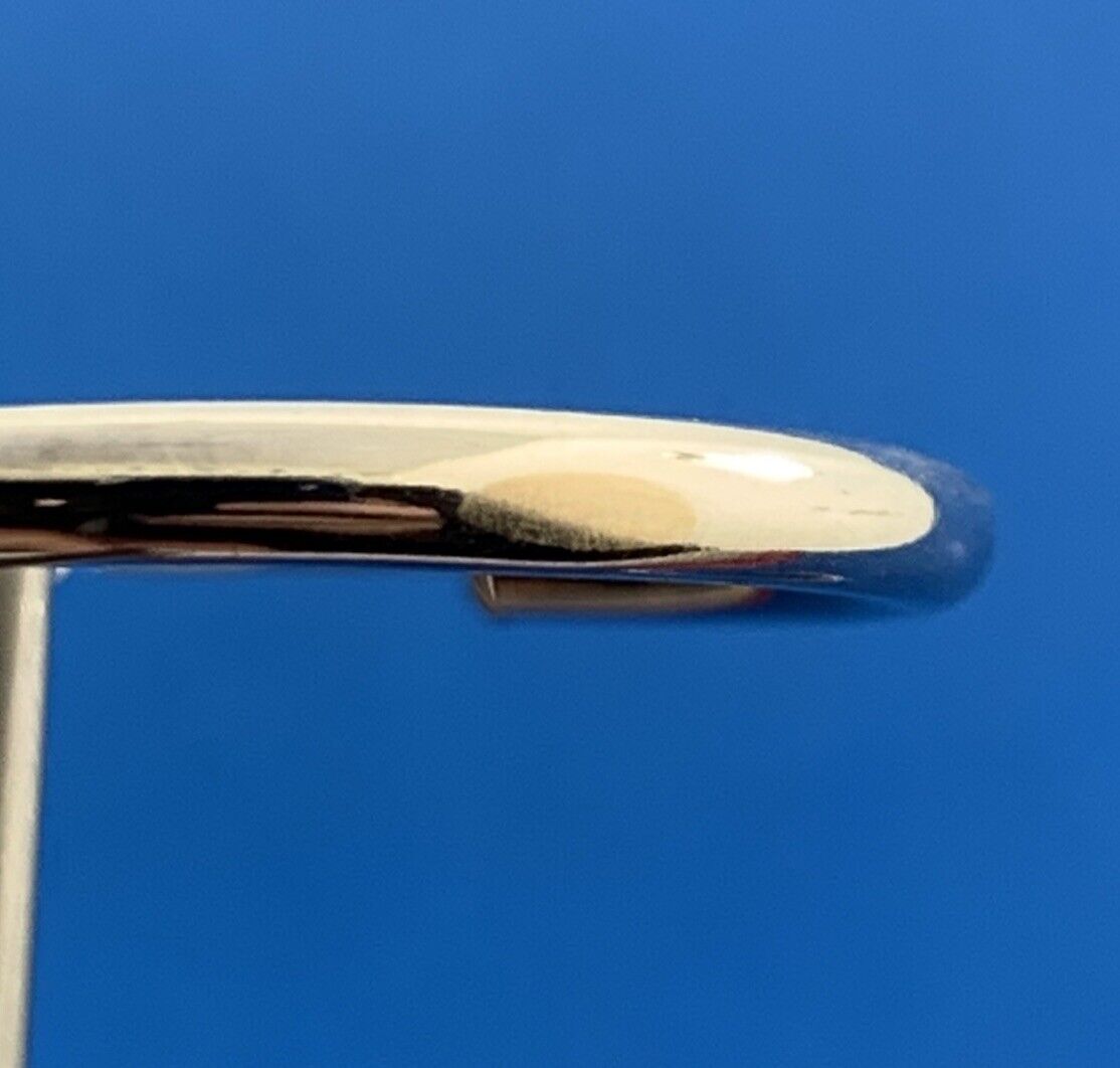 Designer Jacmel Mauritius JCM 14K White Gold Polished Hoop Earrings