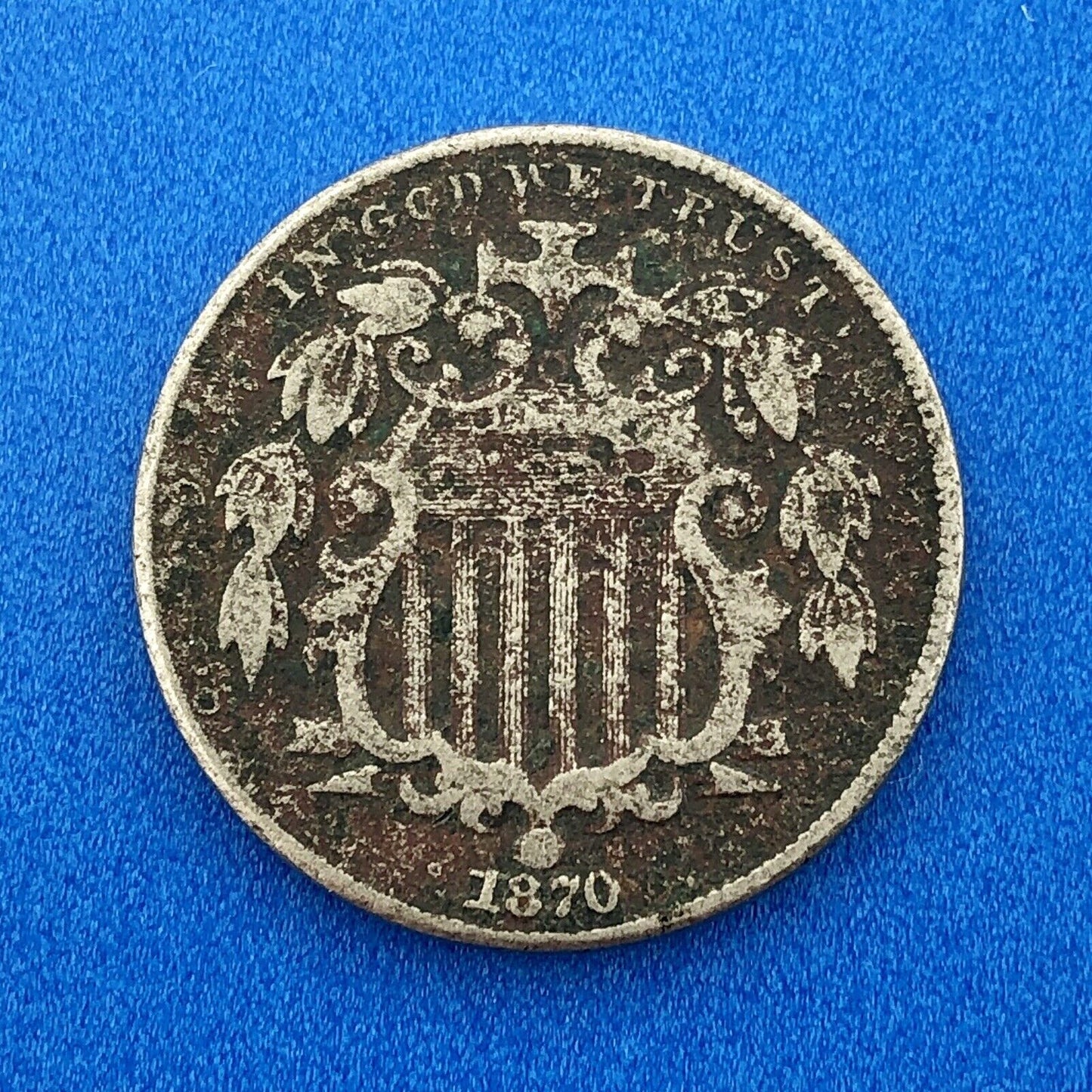 1870 P Shield Nickel Variety 2 Four Coin Mixed Date Better Philadelphia Lot