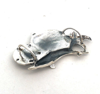 Estate 925 Sterling Silver Ocean Sea Dolphin Starfish Shell Beach Pendant