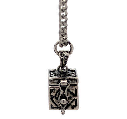 Alexa's Angels Silver Tone Open Scroll Prayer Pill Box Pendant Necklace