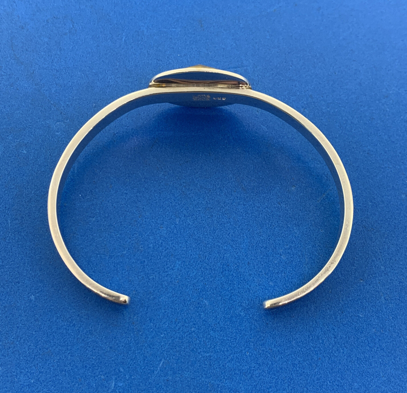 Designer Anna Beck 925 Sterling Silver Lemon Quartz Doublet Open Cuff Bracelet