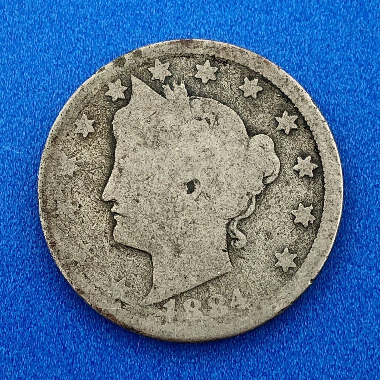 1884 P Liberty Head Nickel Five Cents 5c Better Key Rare Philadelphia Mint Coin