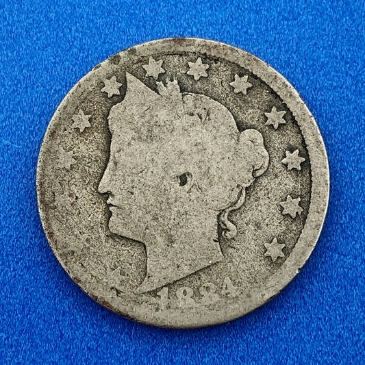 1884 P Liberty Head Nickel Five Cents 5c Better Key Rare Philadelphia Mint Coin