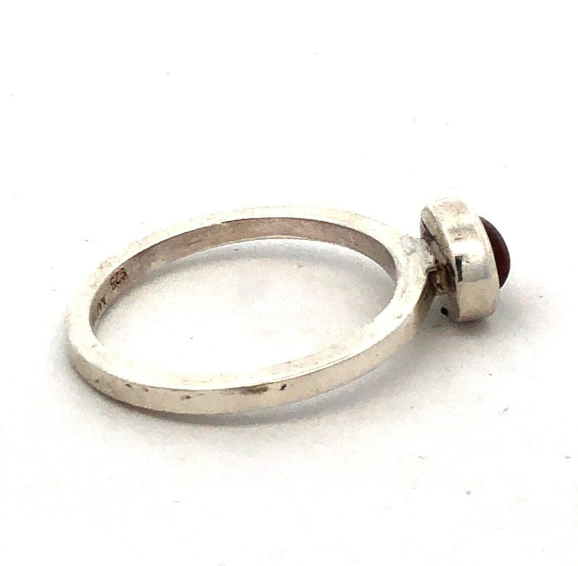 Designer Karthia 925 Sterling Silver Oval Citrine Bezel Solitaire Stackable Ring