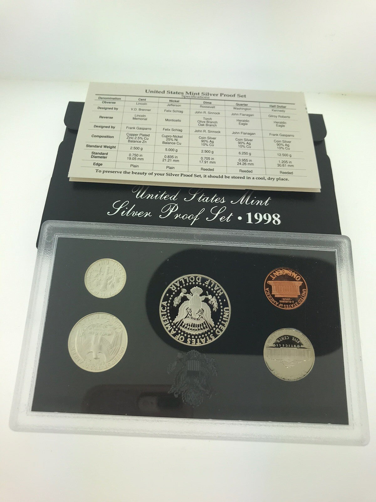 1992 1998 S Lot of United States Silver Proof Three 3 Sets OMP/COA