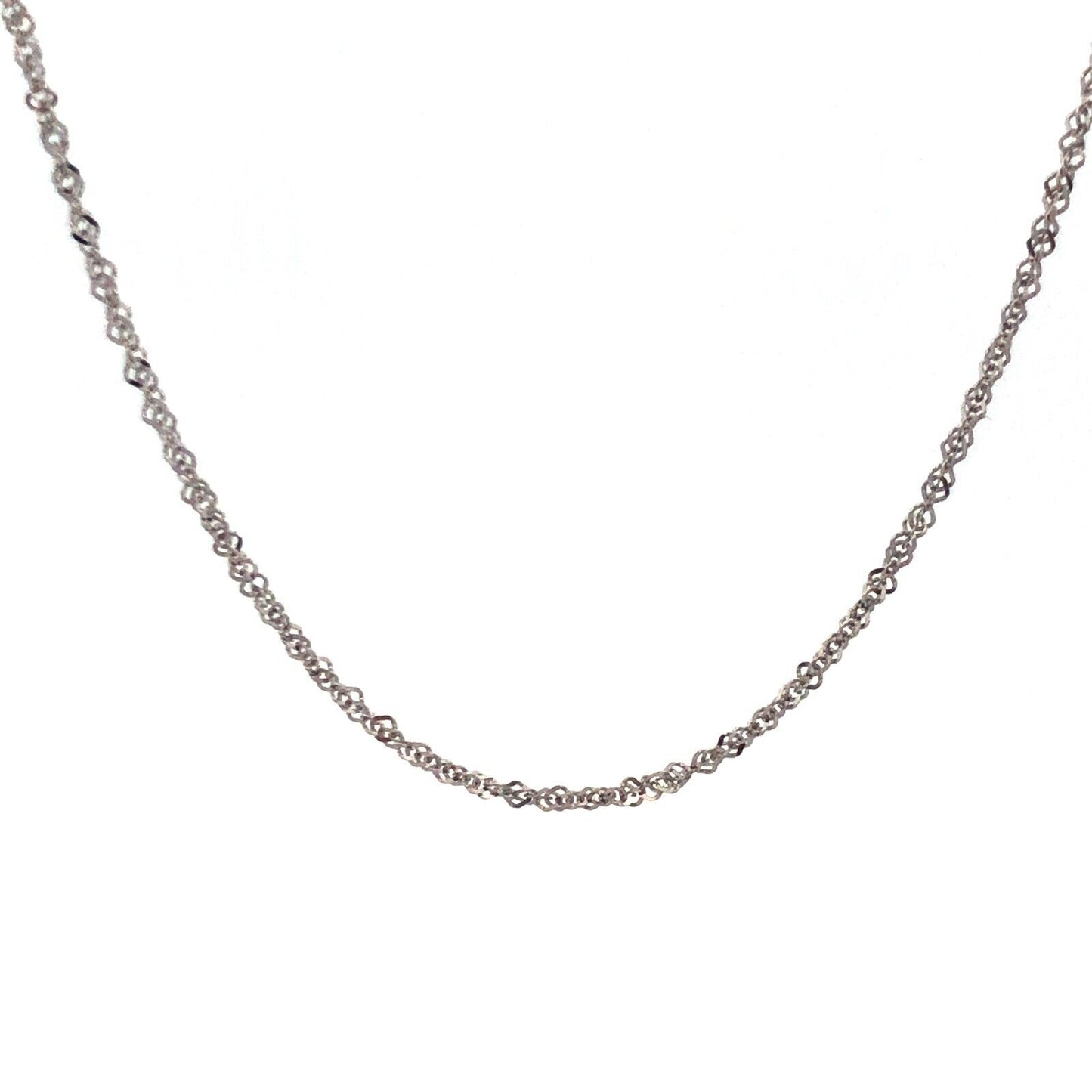 Designer RL 14K White Gold Rope 19.5-Inch 1.5-mm Chain